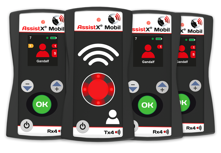 AssistX Mobile transmitter and receiver group